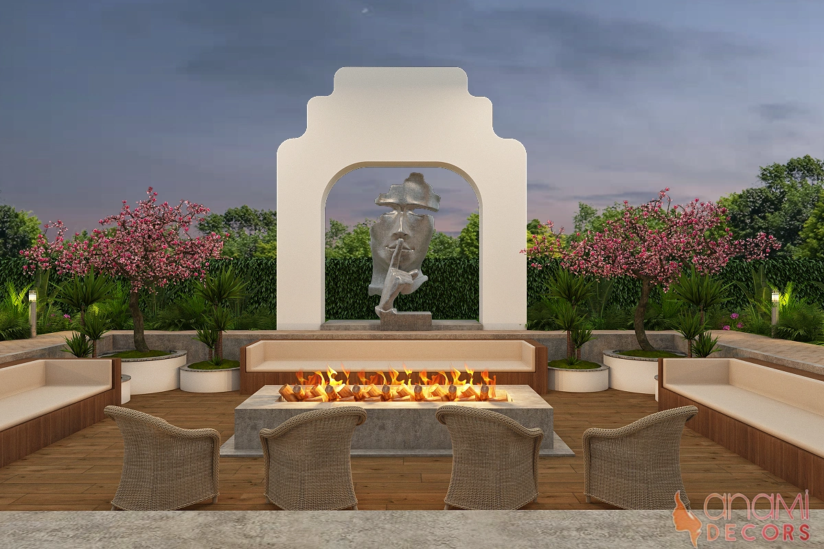 green rustic interior design